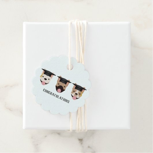 Gratulation an French Bulldogs Geschenkanhänger (Beispiel)