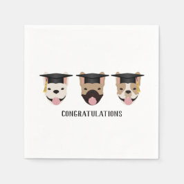 Gratulation an French Bulldogs Serviette
