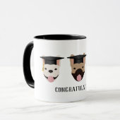 Gratulation an French Bulldogs Tasse (Vorderseite Links)