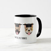 Gratulation an French Bulldogs Tasse (VorderseiteRechts)