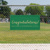 Gratulation an green gold custom text Abschluss Banner (InSitu)