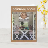 **GRATULATION AUF IHRER NEUEN ZUHAUSE" KARTE (Gelbe Blume)