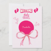 Gratulation Baby Girl Begrüßungstypografie Karte (Vorderseite)