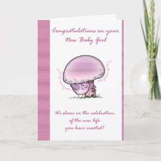 Gratulation Baby Girl Card, New Baby Karte