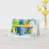 Gratulation/Baby Karte (Gelbe Blume)