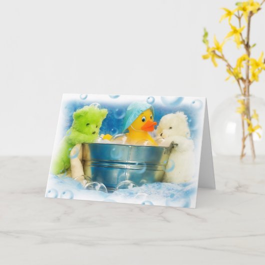 Gratulation/Baby Karte (Gelbe Blume)