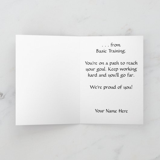 Gratulation Basic Training Abschluss Card Karte (Innenseite)