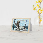 Gratulation Basset-Karte Karte (Gelbe Blume)