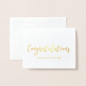 Gratulation Birthday Gold Foil Grußkarte Folienkarte (Vorderseite mit Umschlag)