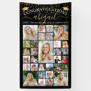 Gratulation Black Gold 31 Foto Collage Script Banner