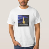 Gratulation Blau und Schwarz T-Shirt (Vorderseite)