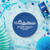 Gratulation Blue Graduation Party Pappteller (Party)