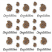 Gratulation Brown Agate Geode Slice Sticker (Vorderseite)