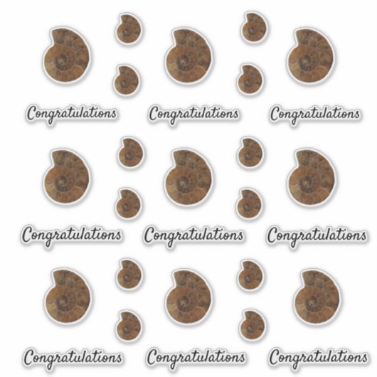 Gratulation Brown Agate Geode Slice Sticker (Vorderseite)
