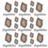 Gratulation Brown Agate Geode Slice Sticker (Vorderseite)