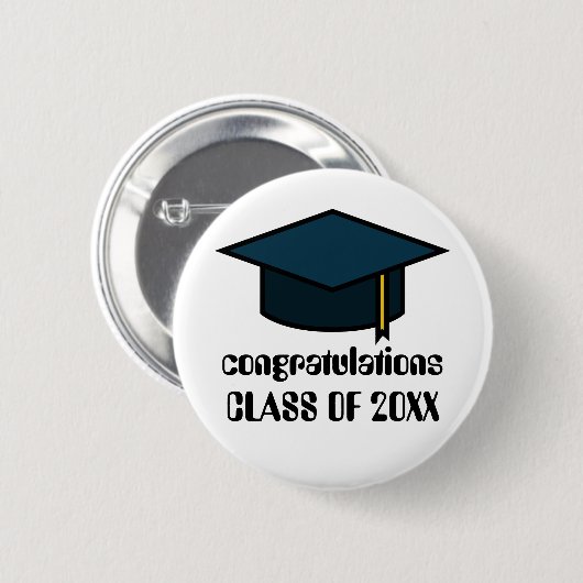 Gratulation Class of 2017 Abschluss Button (Vorne & Hinten)