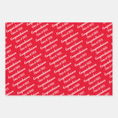 Gratulation Class of 2023 Red Black and White Geschenkpapier Set (Vorderseite 2)