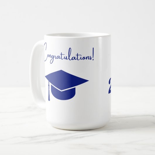 Gratulation Class of 2025 Blue Kaffeetasse (Vorderseite Links)