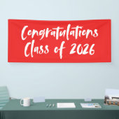 Gratulation Class of 2025 Red Abschluss Banner (Messe)