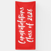 Gratulation Class of 2025 Red Abschluss Banner (Vertikal)