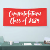 Gratulation Class of 2025 Red Abschluss Banner (Messe)