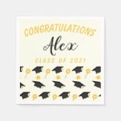 Gratulation Class of Graduate Customize Name Serviette (Vorderseite)
