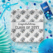 Gratulation Class of Graduation Cap and Diploma Pappteller (Party)
