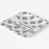 Gratulation Class of Graduation Cap and Diploma Pappteller (Gewinkelt)