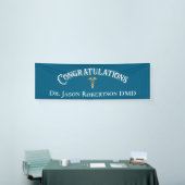 Gratulation Dentist Dental Elegantes Schwarzes Gol Banner (Messeveranstaltung)