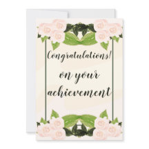 Gratulation Elegante Orange White Roses Card