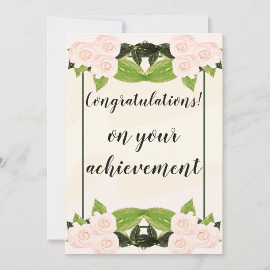Gratulation Elegante Orange White Roses Card Einladung (Vorderseite)