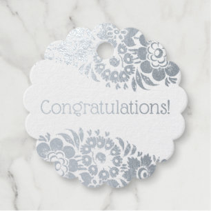 Gratulation Folie Favor Tags