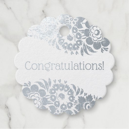 Gratulation Folie Favor Tags (Vorderseite)