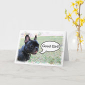 Gratulation French Bulldog Card Karte (Gelbe Blume)