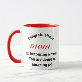 Gratulation Geschenk Mama Typografie Mütter Tag Tasse