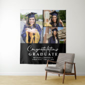 Gratulation Graduate 3-Foto Graduation Party Wandteppich (Beispiel)