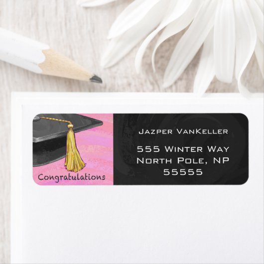 Gratulation Graduate Black and Pink (Insitu)