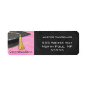Gratulation Graduate Black and Pink (Vorne)
