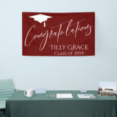 Gratulation Graduate Class White Burgundy Banner (Messeveranstaltung)