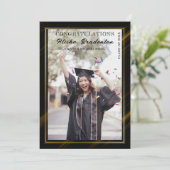 Gratulation Graduate Foto Announcement Card Einladung (Stehend Vorderseite)