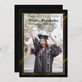 Gratulation Graduate Foto Announcement Card Einladung (Vorne/Hinten)
