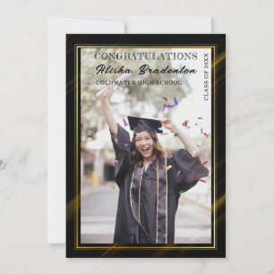 Gratulation Graduate Foto Announcement Card Einladung