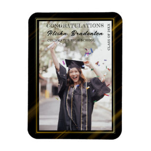 Gratulation Graduate Foto Announcement Magnet