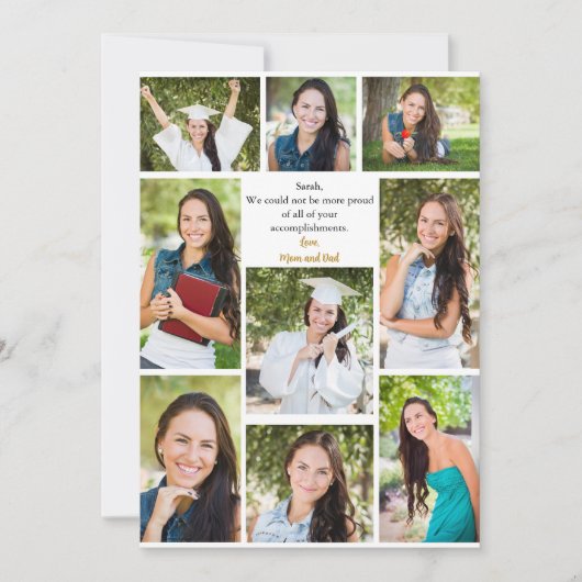 Gratulation Graduate Foto Collage Card (Vorderseite)
