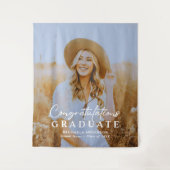 Gratulation Graduate Foto Graduation Party Wandteppich (Vorderseite)