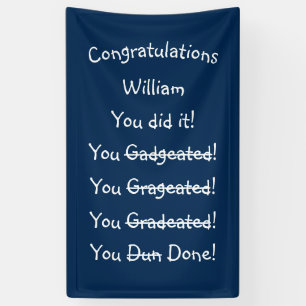 Gratulation Graduate Funny Graduation Party Banner