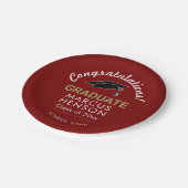 Gratulation Graduate Graduate Cap Pappteller (Schrägansicht)