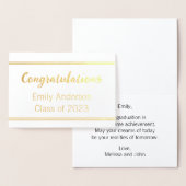 Gratulation Graduate Name Class of 2023 Folienkarte (Anzeige)