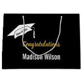 Gratulation Graduate Name Class of 2026 Große Geschenktüte (Vorderseite)