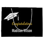 Gratulation Graduate Name Class of 2026 Große Geschenktüte (Rückseite)